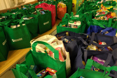 Grocery bags for Fill The Belly Bus Food Drive