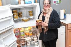 Lisa Dewitt with the New Salem Grab and Go Meals at the New Salem Library that are available to anyone.