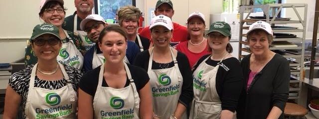 Volunteers at Greenfield Savings Bank