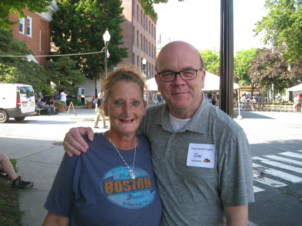 Congressman Jim McGovern and Tammy Newell at the 15th Annual Free Harvest Supper of Locally Grown Food