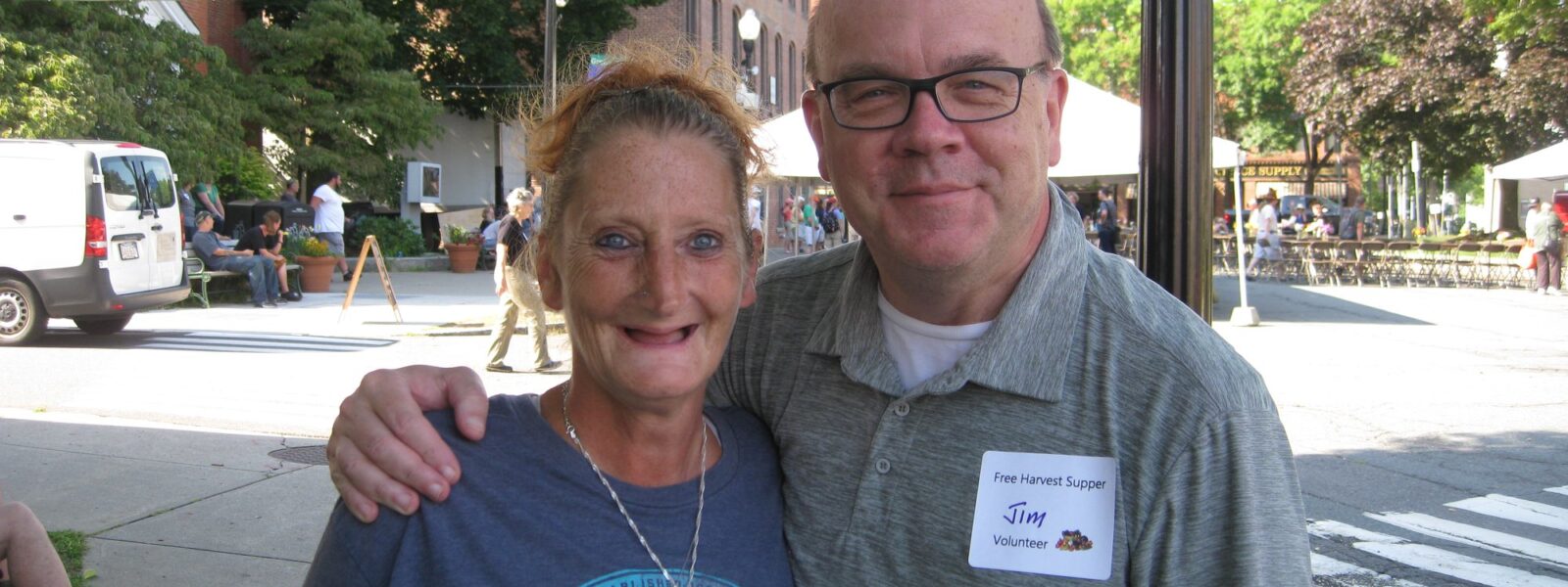 Congressman Jim McGovern and Tammy Newell at the 15th Annual Free Harvest Supper of Locally Grown Food